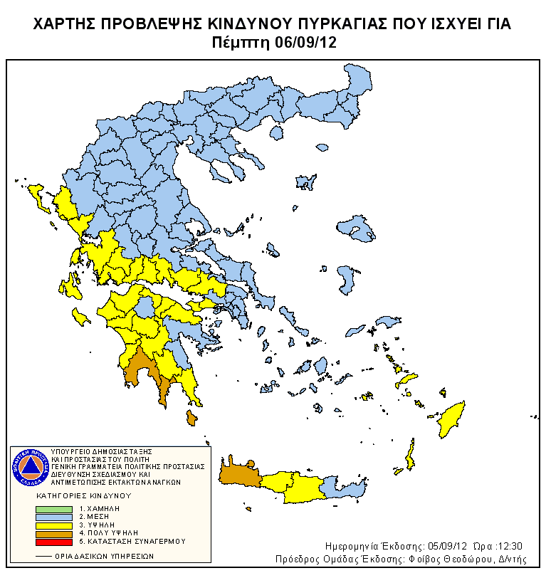 Υψηλός κίνδυνος πυρκαγιάς
