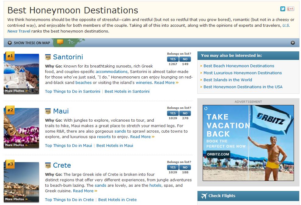 Σαντορίνη και Κρήτη στην κορυφή