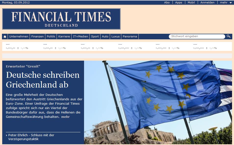 “Οι Γερμανοί διαγράφουν την Ελλάδα”