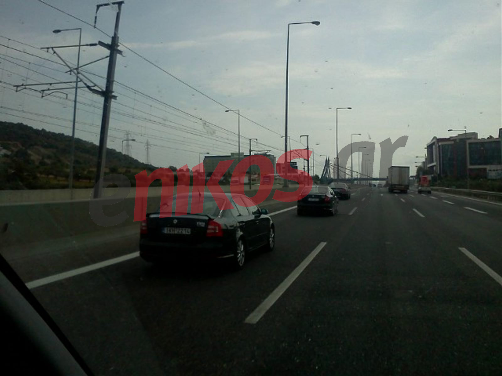 ΦΩΤΟ.Η συνοδεία του Σαμαρά στην Αττική Οδό