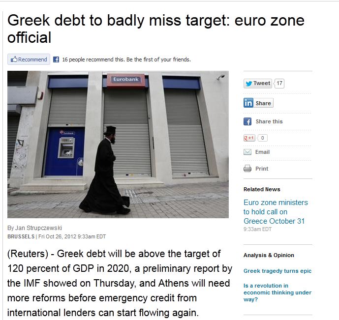 Reuters:Εκτός τροχιάς η Ελλάδα