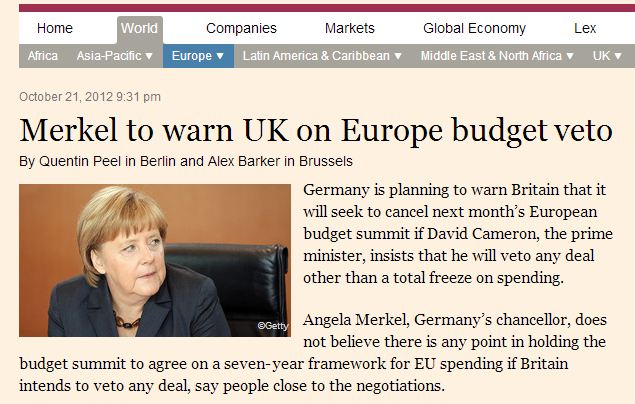 Διαψεύδει τις απειλές της Μέρκελ