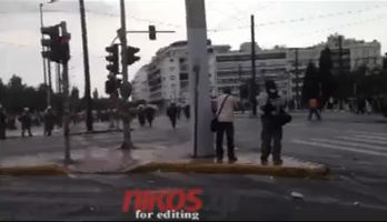 Βίντεο- ‘Ενταση στο Σύνταγμα