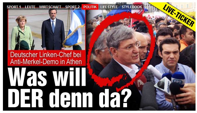 Η Bild “τα χώνει” στον αρχηγό της γερμανικής Αριστεράς