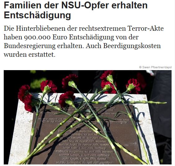 Γερμανία:900.000 € στα θύματα των νεοναζί