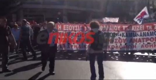 Βίντεο-Οι οικοδόμοι στην Ομόνοια