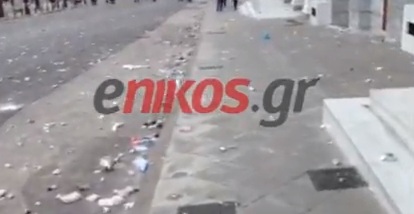 Tώρα-Βίντεο:Βομβαρδισμένο τοπίο το κέντρο