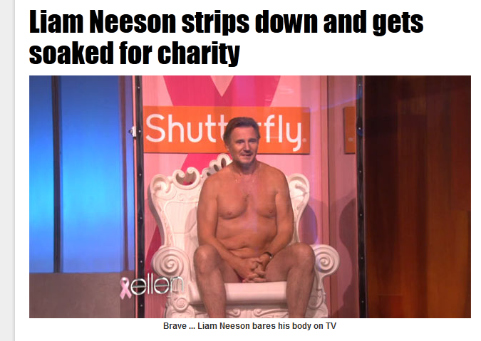 Ο Liam Neeson στα ροζ