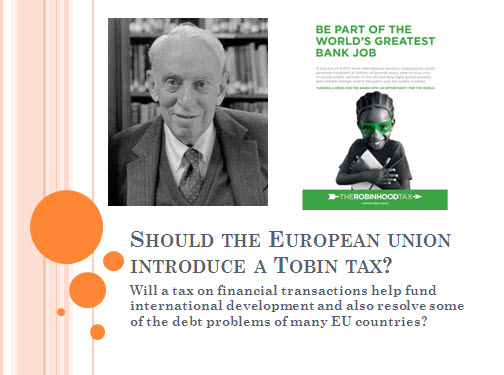 Θα υποστηρίξει τον φόρο Τόμπιν;