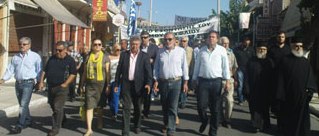 Σουφλί:Μαύρες σημαίες και πανό