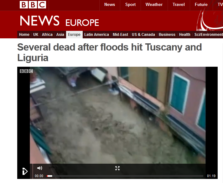Τοσκάνη: 4 νεκροί από τις πλημμύρες