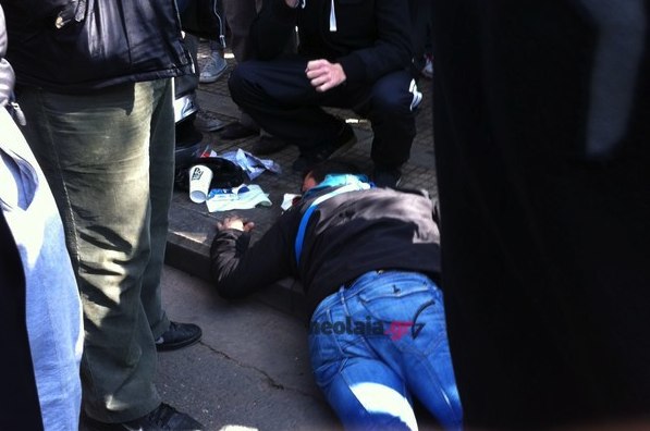 Φωτογραφία από τον τραυματία στο Πολυτεχνείο