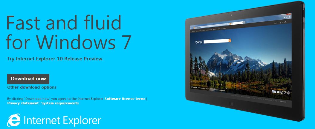 Διαθέσιμος ο Internet Explorer 10