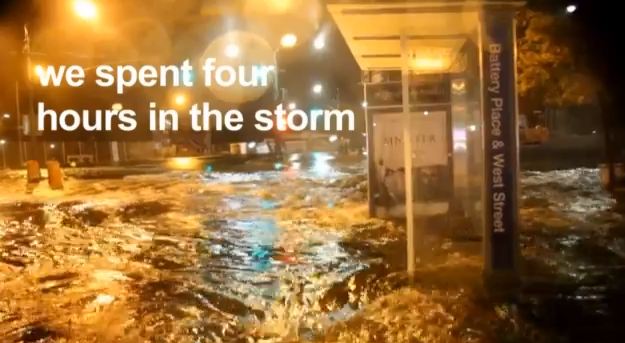 Κινηματογράφησε τον τυφώνα