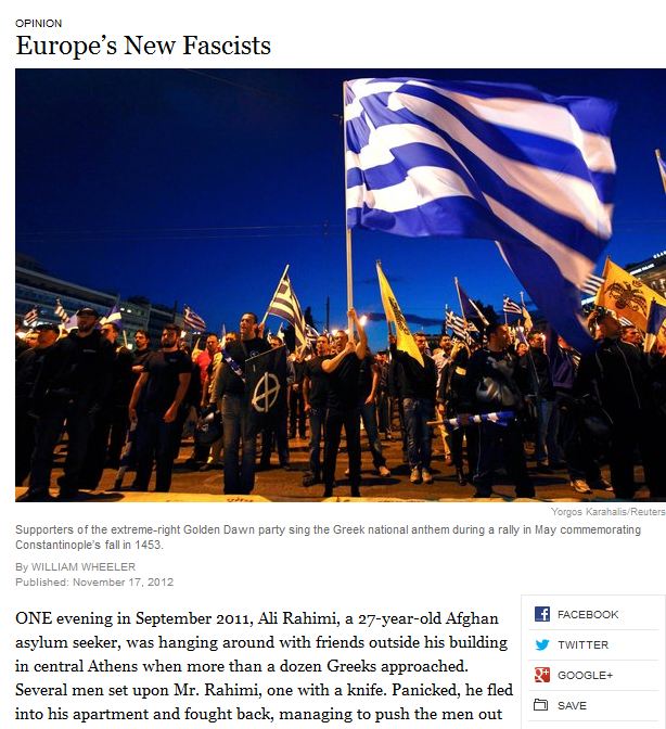 N.Y.Times:Οι νέοι φασίστες της Ευρώπης