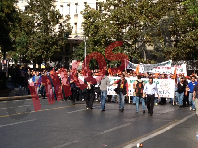 Τώρα -Στην Πανεπιστημίου η πορεία της ΓΣΕΕ