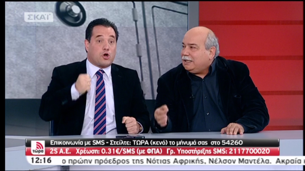 Βίντεο-“Πλακώθηκαν” Άδωνις και Βούτσης