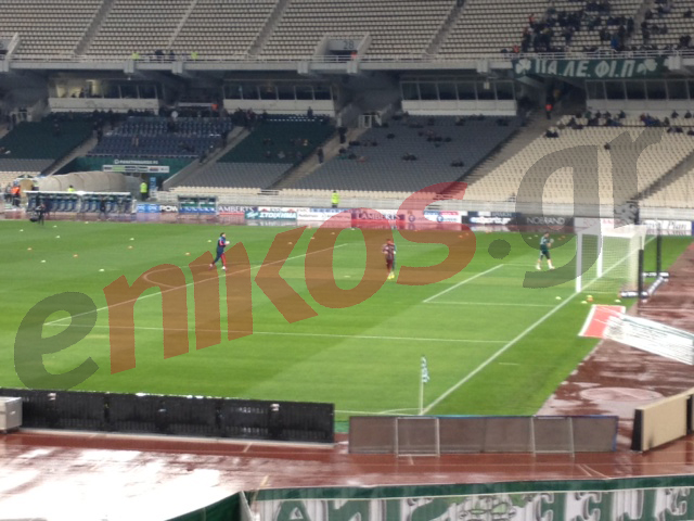 ΦΩΤΟ-Η προθέρμανση των παικτών του Παναθηναϊκού