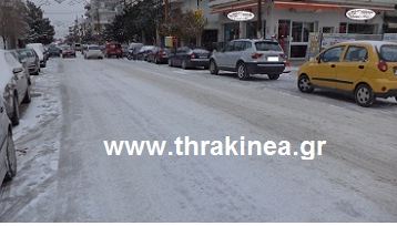 Βίντεο από τη χιονισμένη Ορεστιάδα