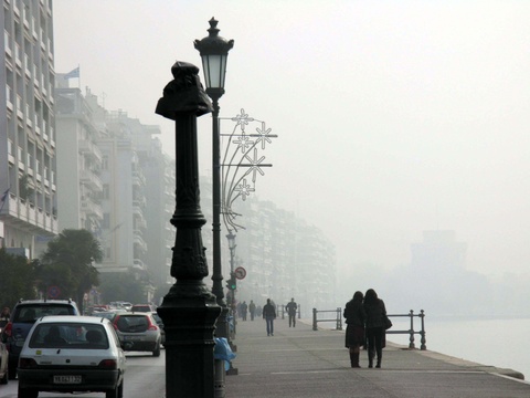 Ομίχλη το πρωί στην Θεσσαλονίκη