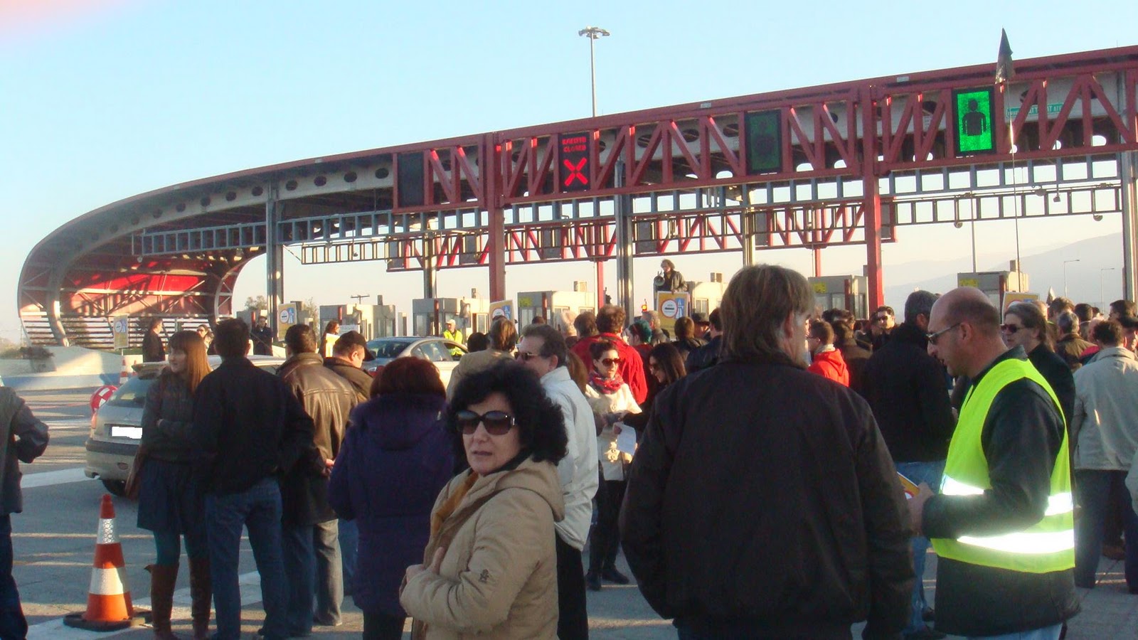 Κινητοποίηση στα διόδια Λεπτοκαρυάς