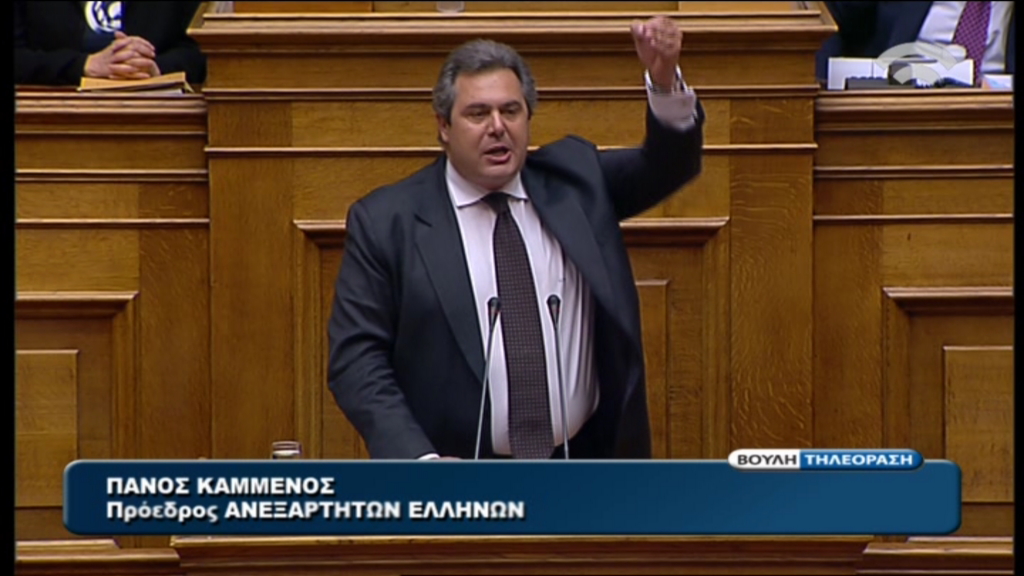 ΒΙΝΤΕΟ-Καμμένος:Περίεργος ο ρόλος σας κ. Σαμαρά
