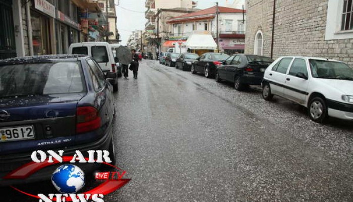 Χαλαζόπτωση στο Μεσολόγγι