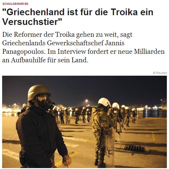 Συνέντευξη του Παναγόπουλου στην Zeit