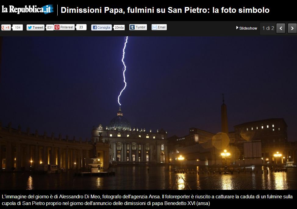 Η φωτογραφία “σύμβολο” την ημέρα παραίτησης του Πάπα