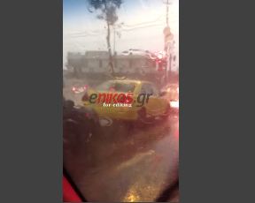 ΒΙΝΤΕΟ-Χαλάζι στα Μελίσσια, κλειστοί δρόμοι