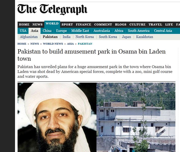 Πάρκο αναψυχής το μέρος που πέθανε ο Μπιν Λάντεν