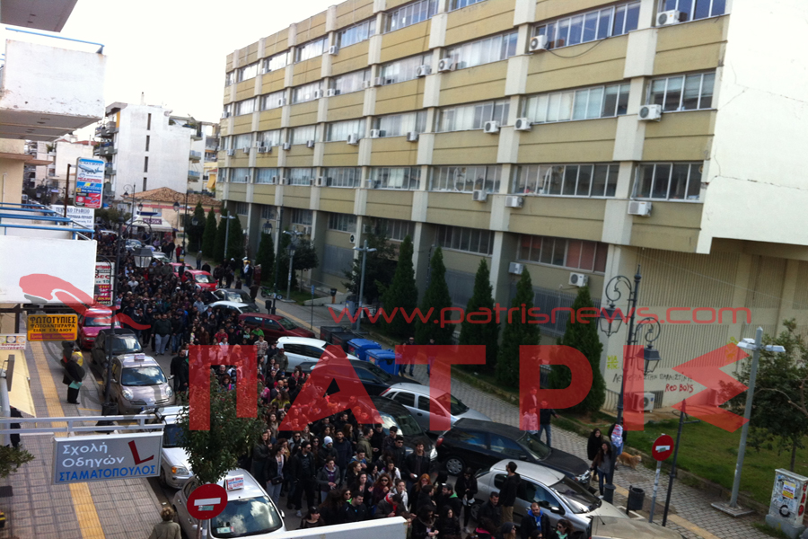 Διαμαρτυρία φοιτητών στο Πύργο