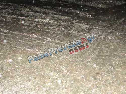 ΒΙΝΤΕΟ:Χαλαζόπτωση στην Πρέβεζα