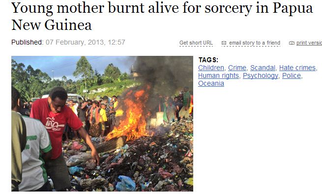 Την έκαψαν ζωντανή για μαγεία