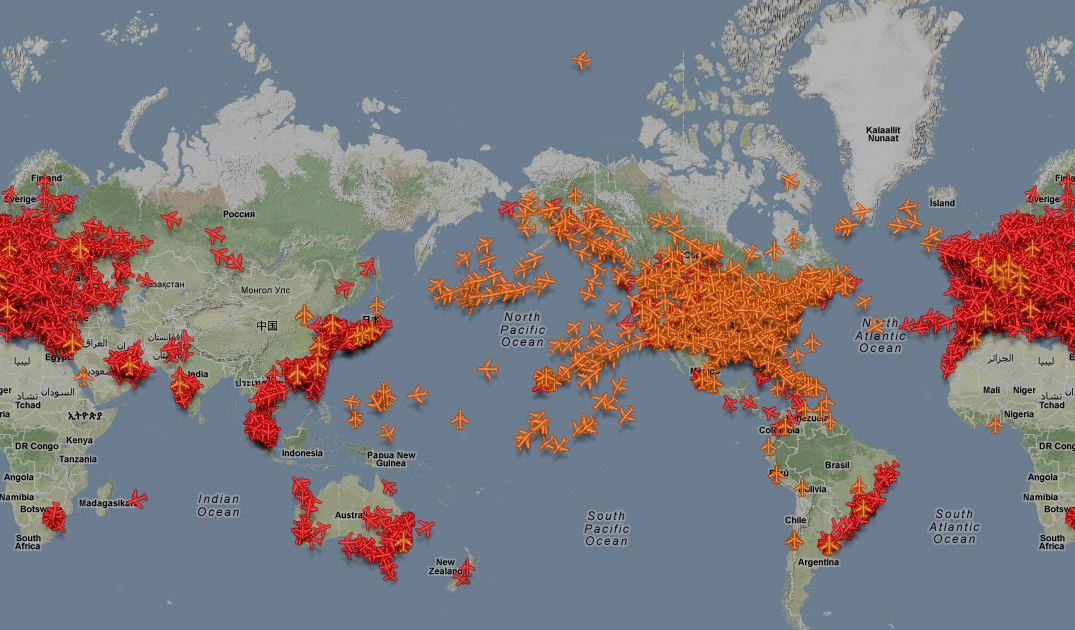 Δείτε live όλες τις πτήσεις του κόσμου