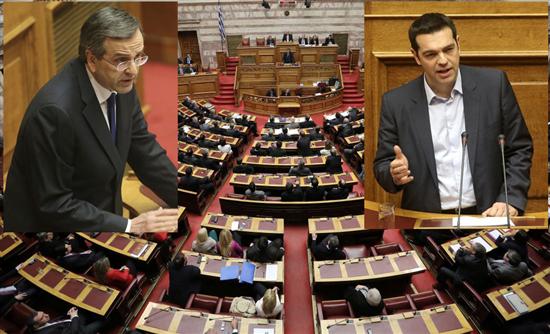 Μετωπική Σαμαρά – Τσίπρα στη Βουλή