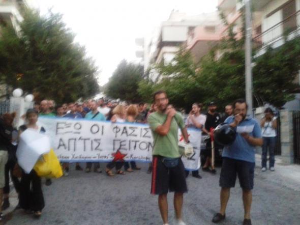 Αντιφασιστική πορεία το μεσημέρι