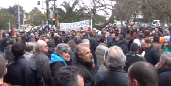 ΒΙΝΤΕΟ-Συλλαλητήριο στις Σκουριές Χαλκιδικής