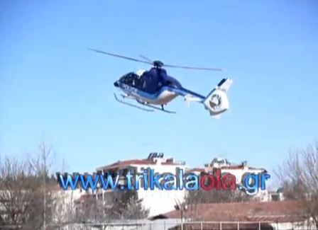 ΒΙΝΤΕΟ-Ελικόπτερα “χτενίζουν” την περιοχή των φυλακών Τρικάλων