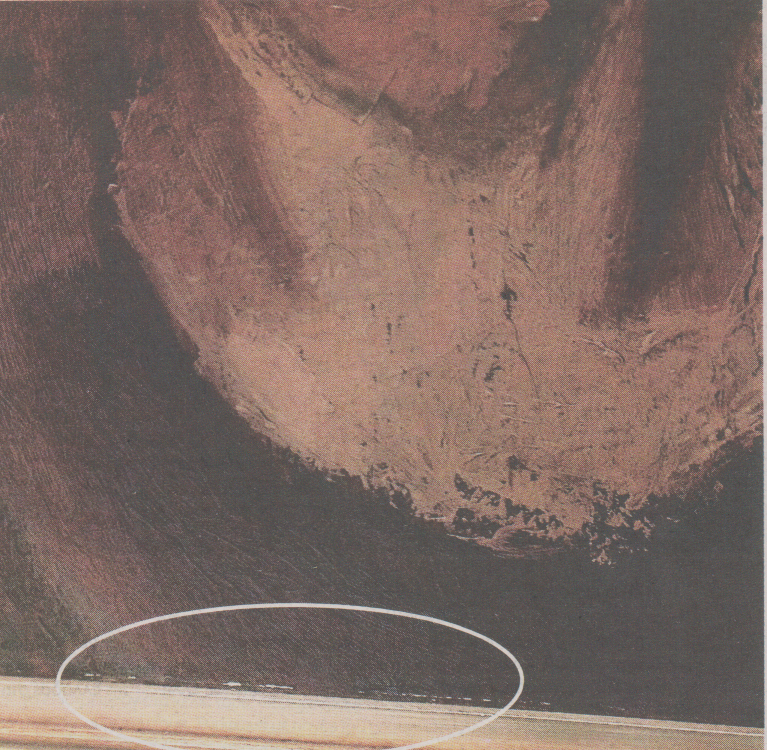 Χαρακιά σε πίνακα της Βουλής