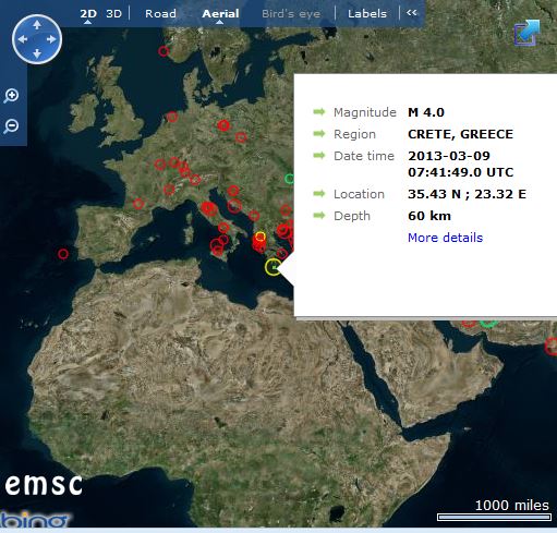 Σεισμός 4,0 R στη Ιεράπετρα