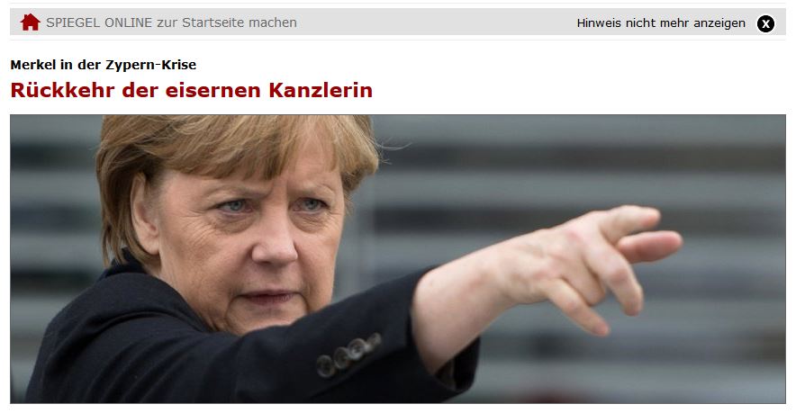 Spiegel: «Η επιστροφή της σιδηράς καγκελαρίου»