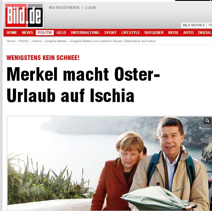 Για διακοπές στην Ιταλία η Μέρκελ