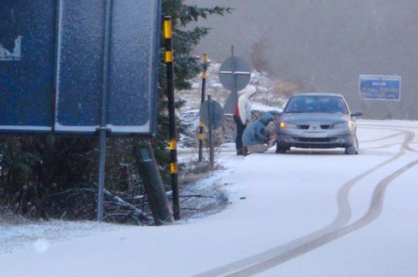 Το «έστρωσε» στην εθνική οδό