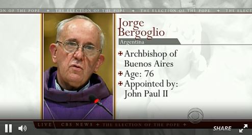 ΤΩΡΑ-O Χόρχε Μπεργκόλιο ο νέος Πάπας