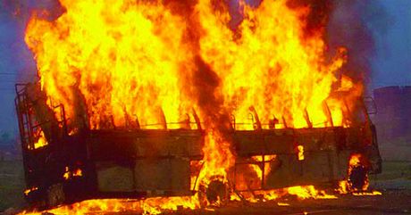 Φωτιά σε λεωφορείο του ΟΑΣΘ