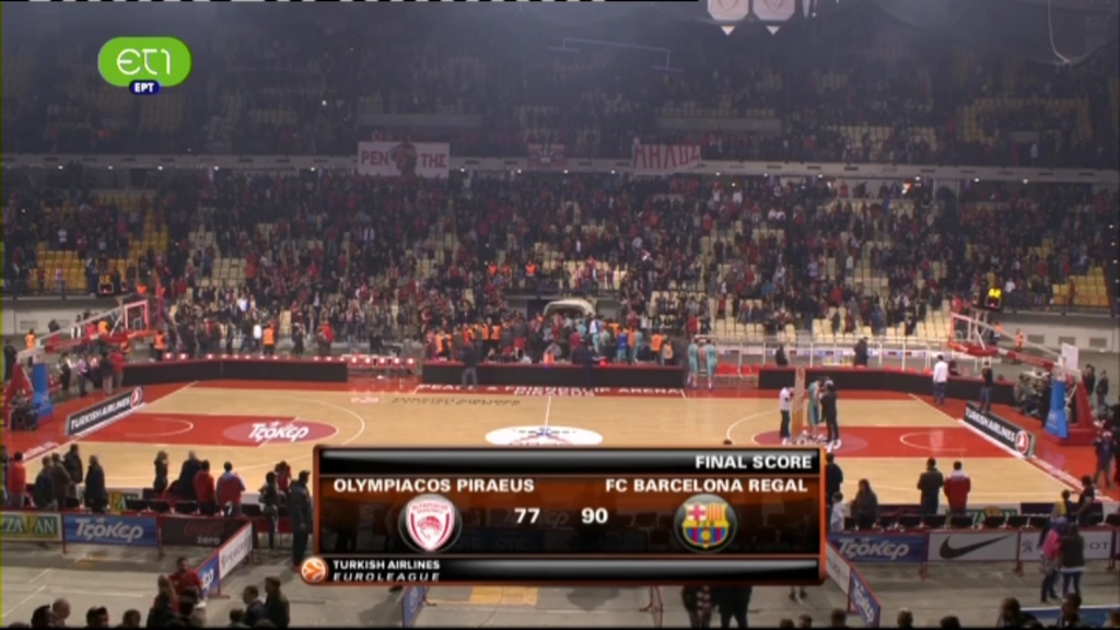 Τελικό:Ολυμπιακός-Μπαρτσελόνα 77-90