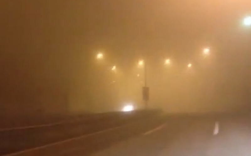 ΒΙΝΤΕΟ-Ομίχλη στην περιφερειακή Θεσσαλονίκης