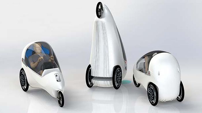 Το τρίκυκλο που παρκάρει όρθιο