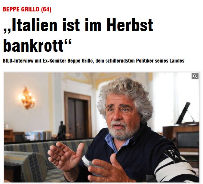 Γκρίλο: Xρεωκοπούμε το φθινόπωρο